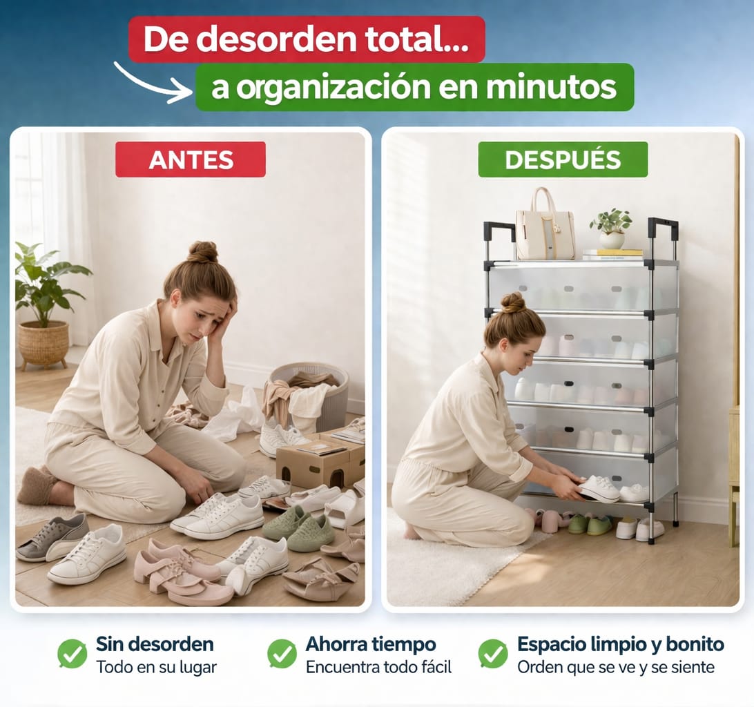 Organiza hasta 15 pares en un solo lugar y olvídate del desorden para siempre
